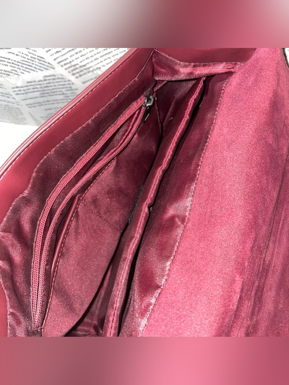 ECOSUSI Burgundy Leather Backpack Dark & Light Academia Aesthetic - Picture 5 of 9